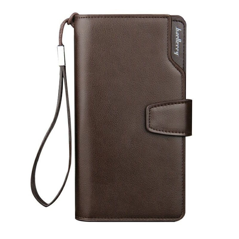 Baellerry Men Wallets New Design Men Purse Casual Wallet Clutch Bag Brand Leather Long Wallet Brand Hand Bags For Men Purse Color Coffee JIE