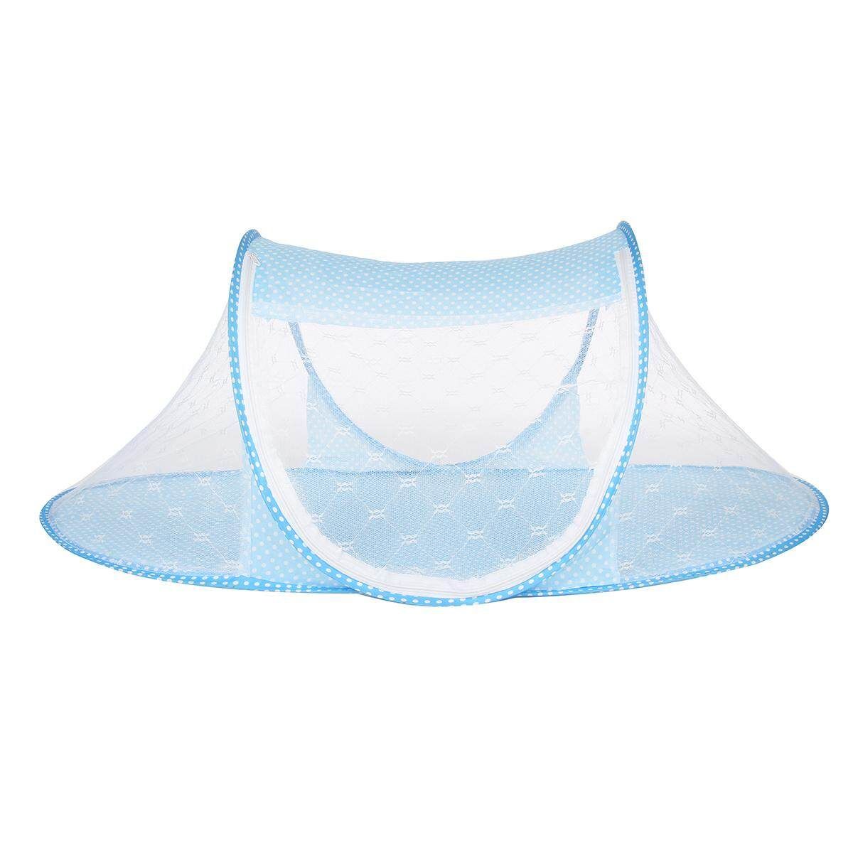 Portable 0-3 Years Baby Kid Infant Mosquito Net Bed Crib Canopy Mattress Tent Blue Blue