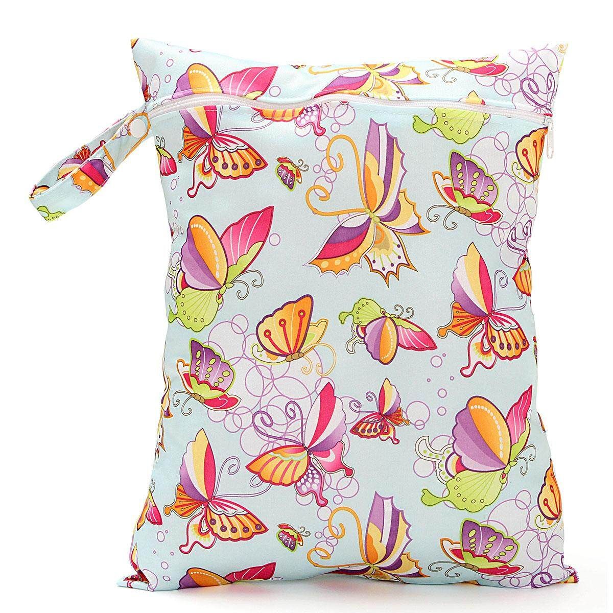Waterproof Reusable Yummy Mummy Baby Nappy Diaper Changing Travel Carry Bag N16 Butterfly
