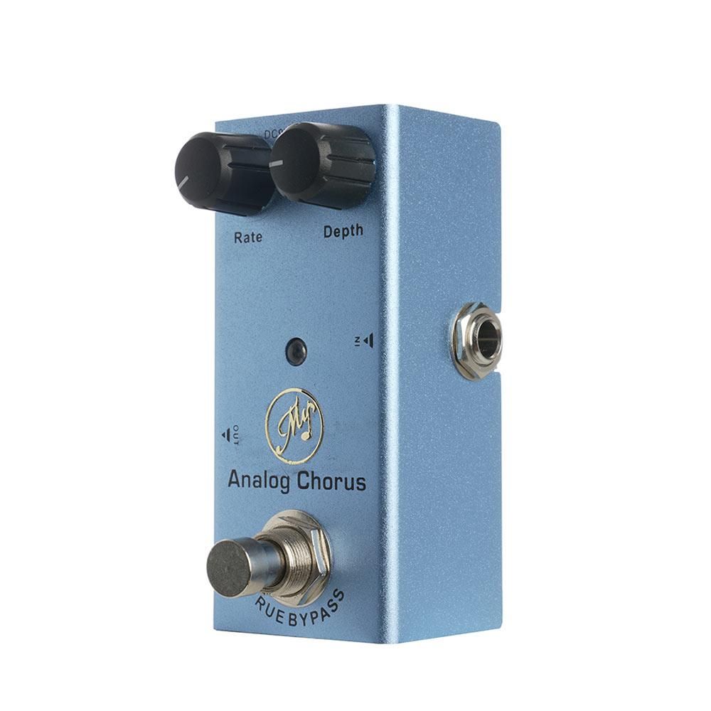 Analog Chorus Guitar Effect Pedal with Depth and Rate Knobs Mini Single Pedal for Electric Guitars to Create Fresh and Extensive Chorus Effects DC 9V Dark Blue