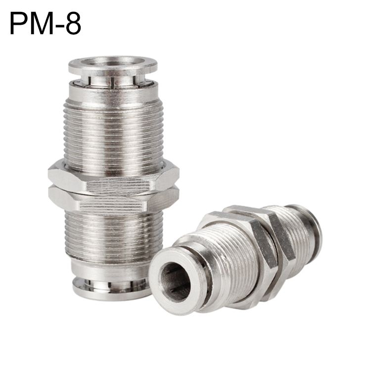 PM-8 LAIZE Copper Bulkhead Pneumatic Connector