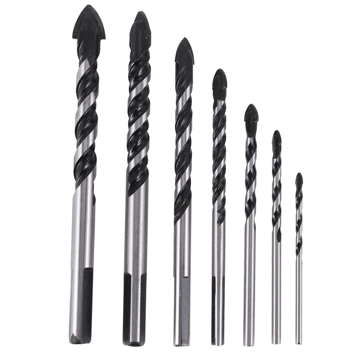 Tungsten Carbide Drill Bit Set for Porcelain Ceramic Tile Concrete Brick Wall Glass  Plastic Masonry and Wood 3 4 5 6 8 10 12mm