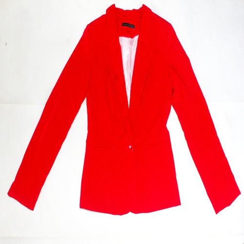 Long Sleeved Blazer - Red