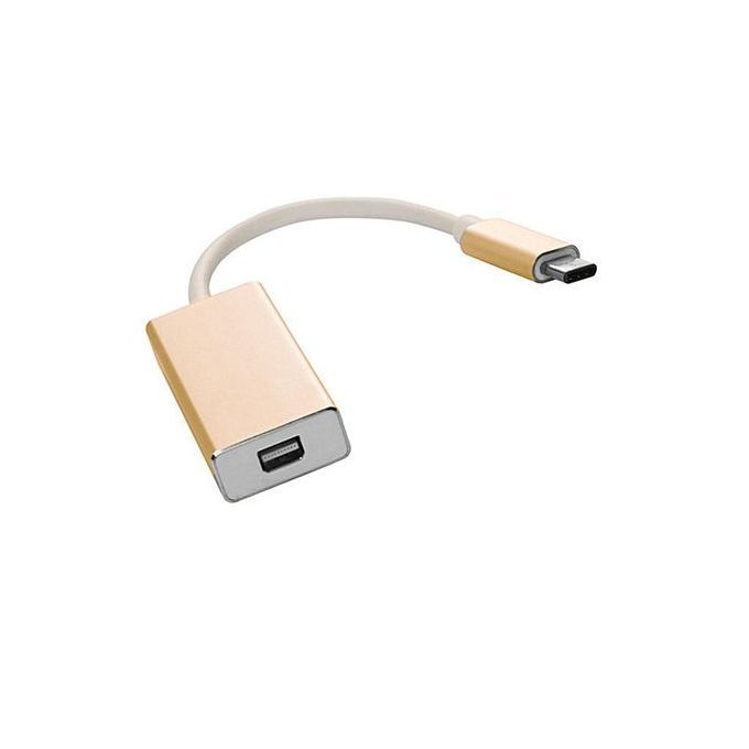 USB-C 3.1 To Mini DP Adapter, USB Type C To Mini DisplayPort/Mini DP Adapter Cable For Apple New Macbook ChromeBook Pixel Up To 4K Resolution Supporting Aluminium Case HT