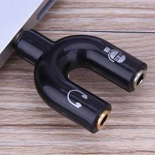 35mm Audio Splitter Adapter For Headphone Headset PC Smartphone White