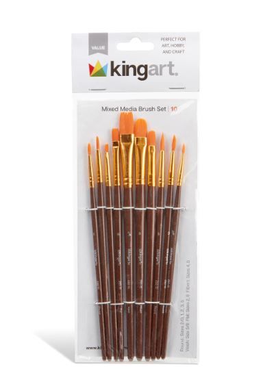 Value Pack All-Purpose Art, Craft & Hobby Paint Brushes, Set Of 10