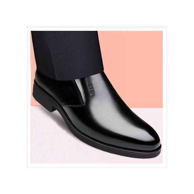 Men's Fashion Cover Foot Business Leather Shoes - Black