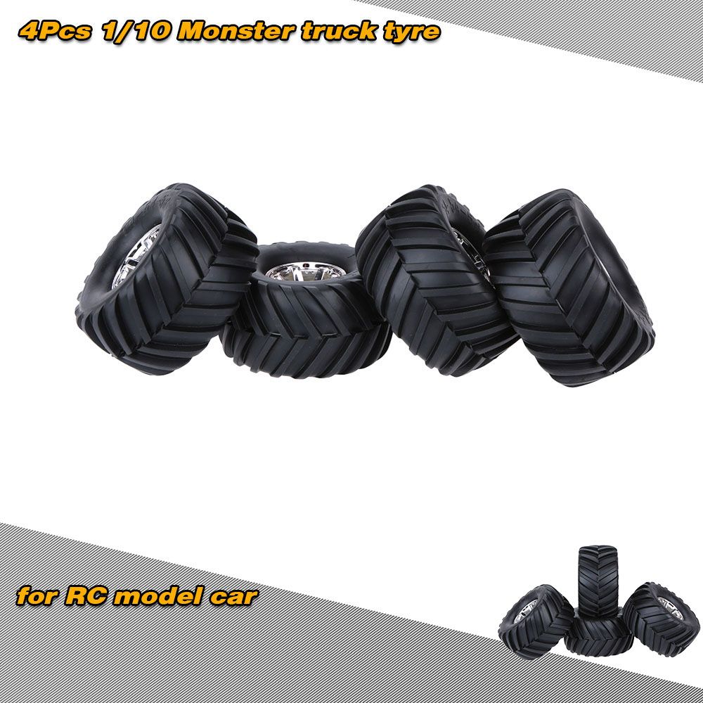 4Pcs/Set 1/10 Monster Truck Tire Tyres For Traxxas HSP