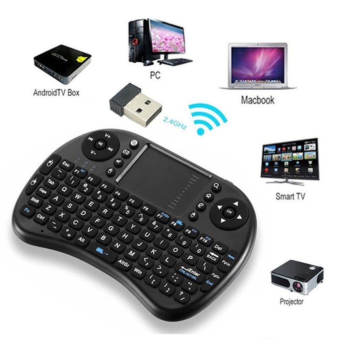 Mini Wireless Rechargeable Keyboard For Smart TV PC Etc