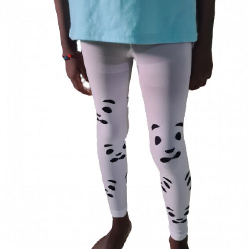 2pcs Girls Leggings PopSocks- White Age 3-7