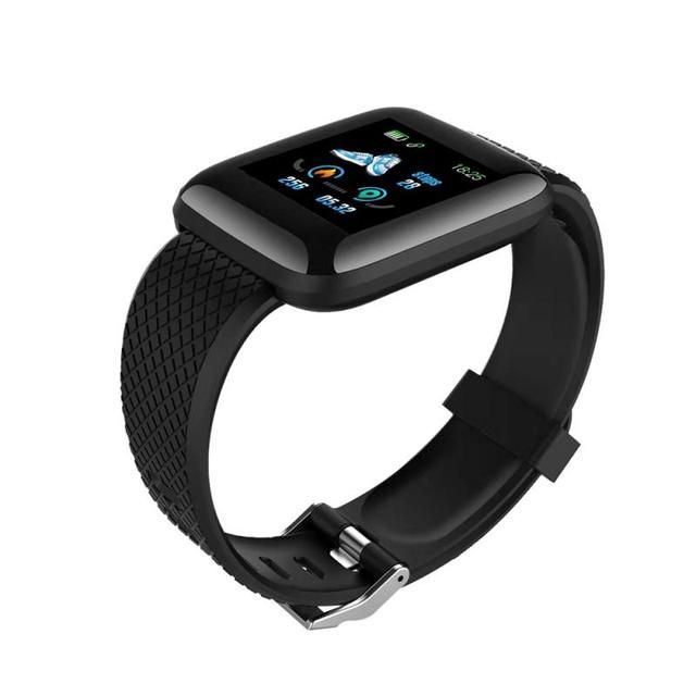 116plus Waterproof Smart Watch Bracelet Heart Rate Black