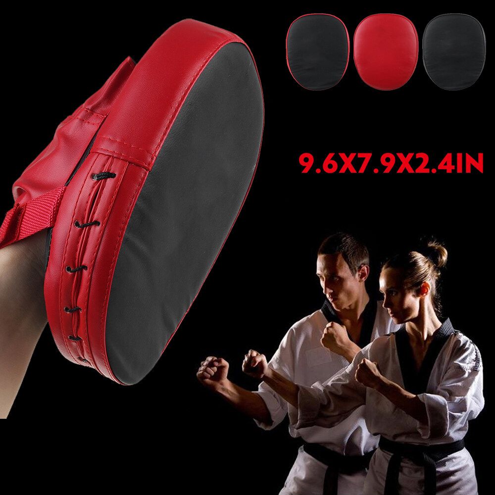 Comfortable Thai Kick Shield Boxing Mitt Focus Target Punch Pad Glove Punching Karate Training PU Foam Black