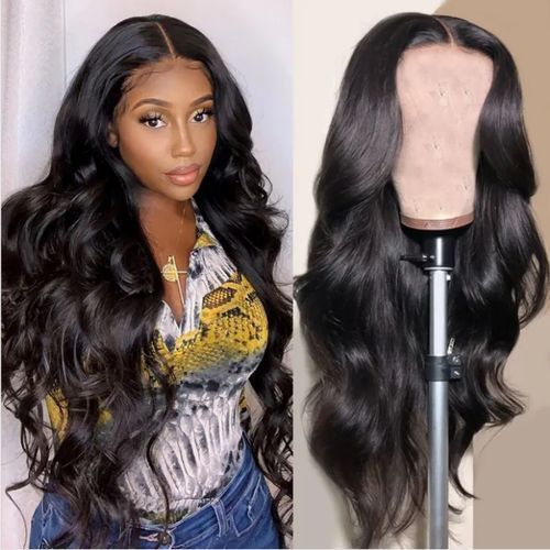 Ladies Long Curly Hair Wave Black Wig