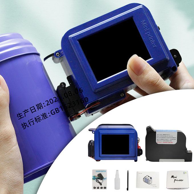 Mini Handheld Inkjet Printer 12.7mm For Code Date Bottle Touch Control