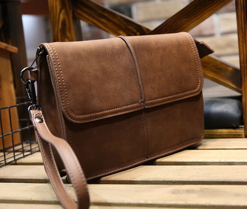 Spacious Classic Men PU Leather Clutch Bag/Wallet With Zip,Wrist Strap