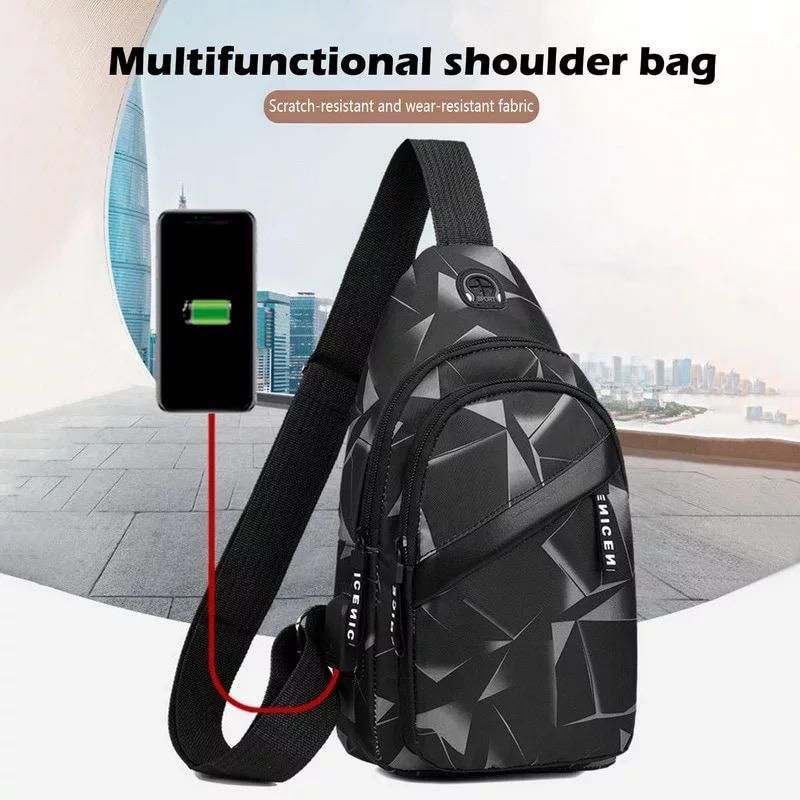 Classy Outdoor Travel Crossbody Bag With USB Port