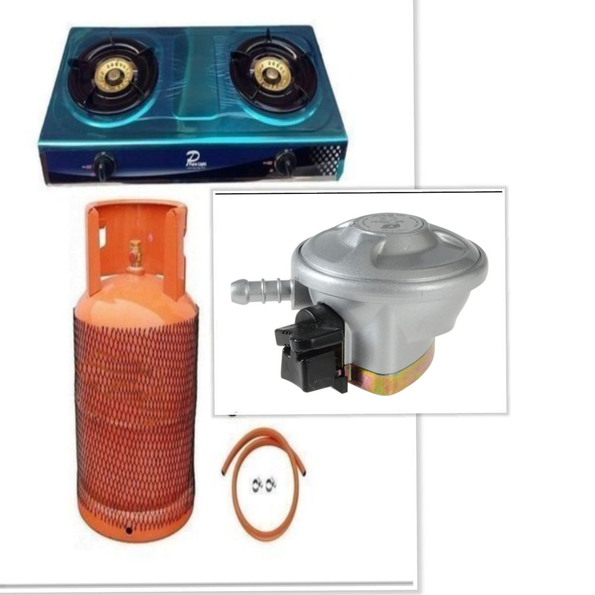Gas Cooker With 12.5 Kg Empty Gas Cylinder, Regulator Hose & Clip