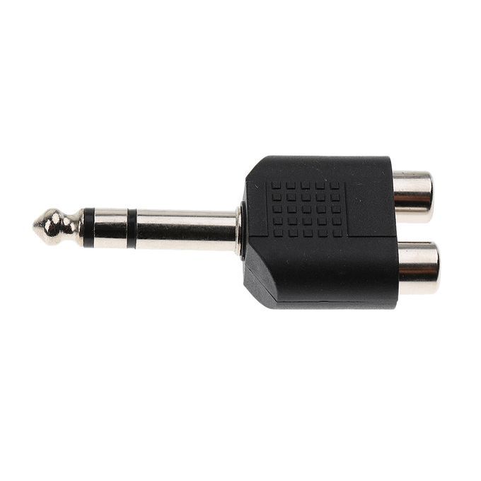 5Pcs 6.5mm Male To Dual RCA Female Splitter AV Audio/Video Adapter