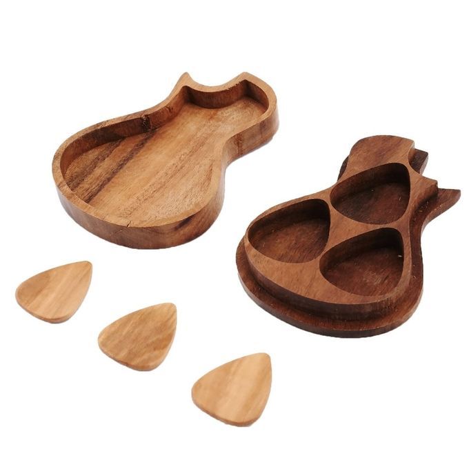 Guitar Pi K Box Three Latti Es Natural Wooden Paddle Suit Guitar A  Essories-wood