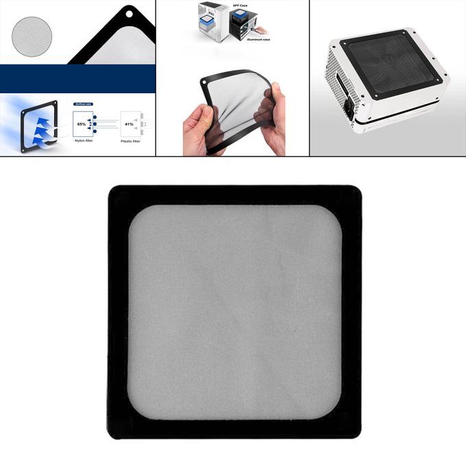 Fan Dust Filter Mesh Magnetic Frame PVC For PC 8cm Without Hole