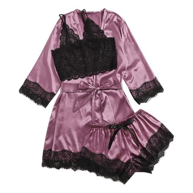 Women's Pajamas 3pc Pijama Women Pajamas Set