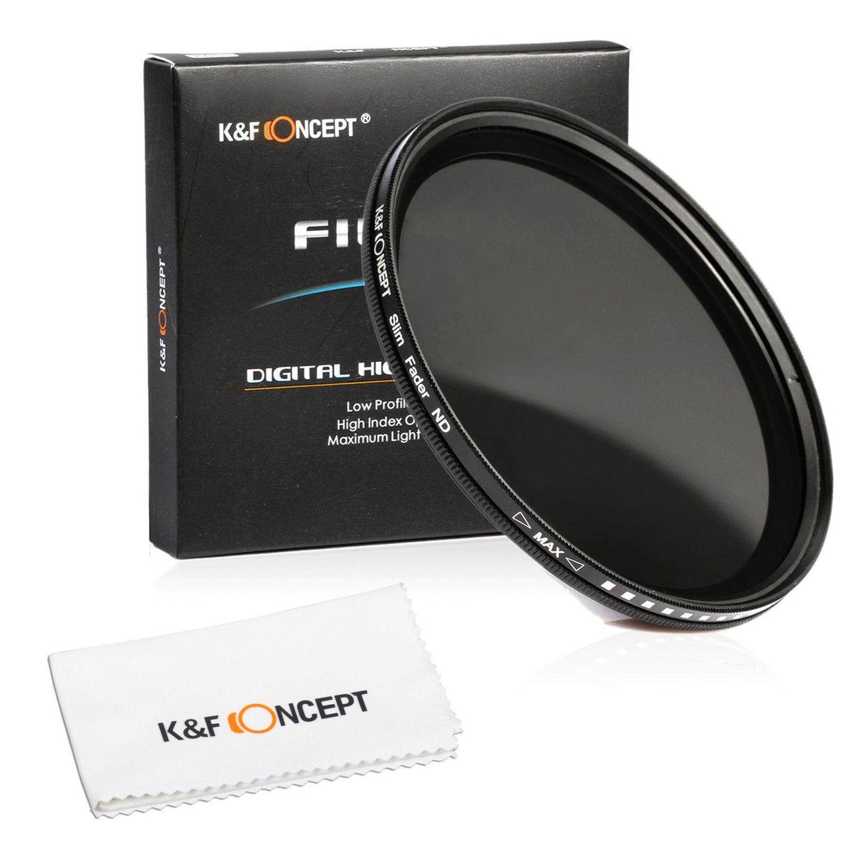 77mm ND2 To ND400 HD Slim Fader Variable Neutral Density ND Filter K&F Concept #52mm Army Green