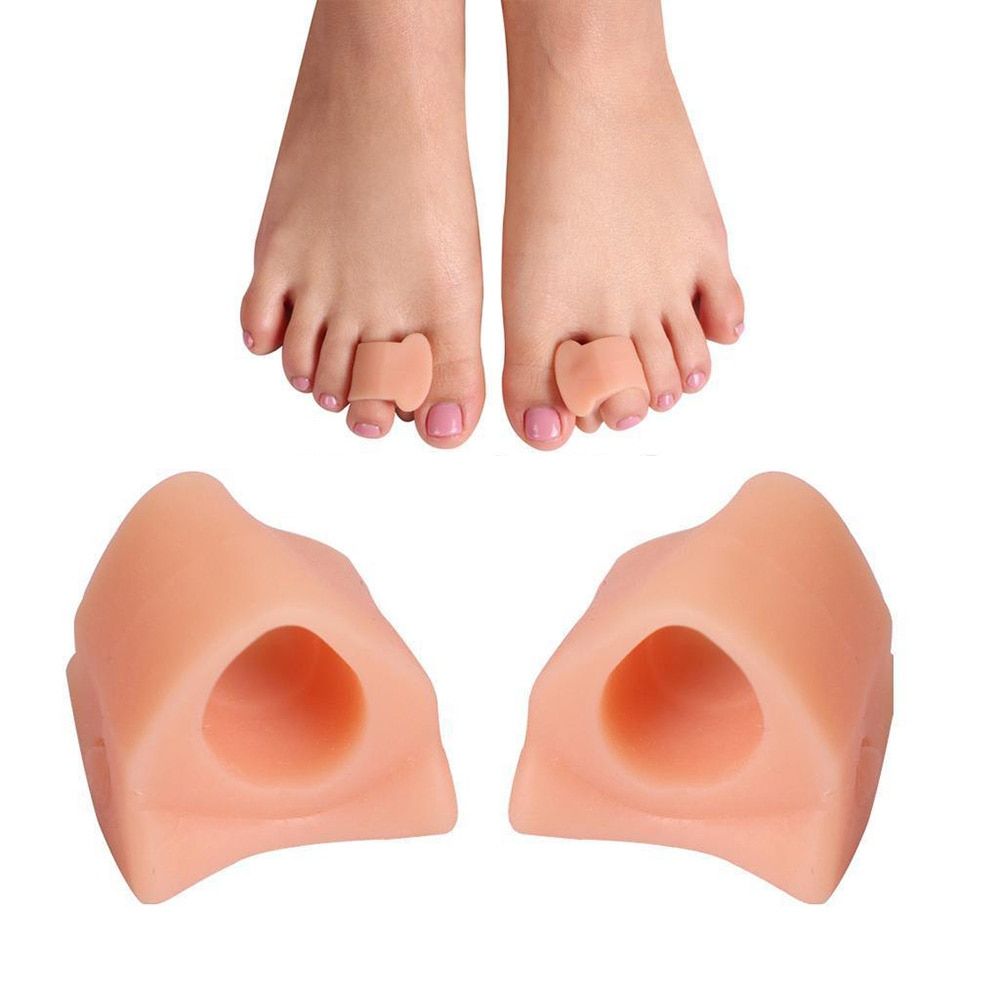 2pcs Silicone Bunion Toe Corrector Orthotic Straightener Separator Foot Care Corrector Tools Daily Toe Bone Orthotics-