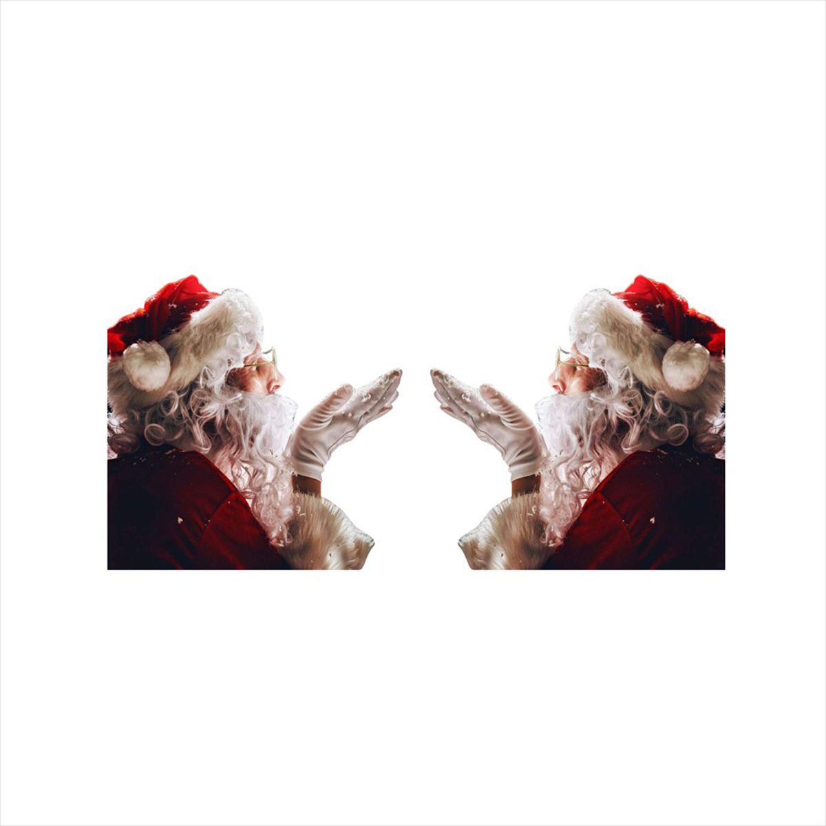 Car Window Stickers 2PCS 40*40cm 3D Cartoon Santa Car Window