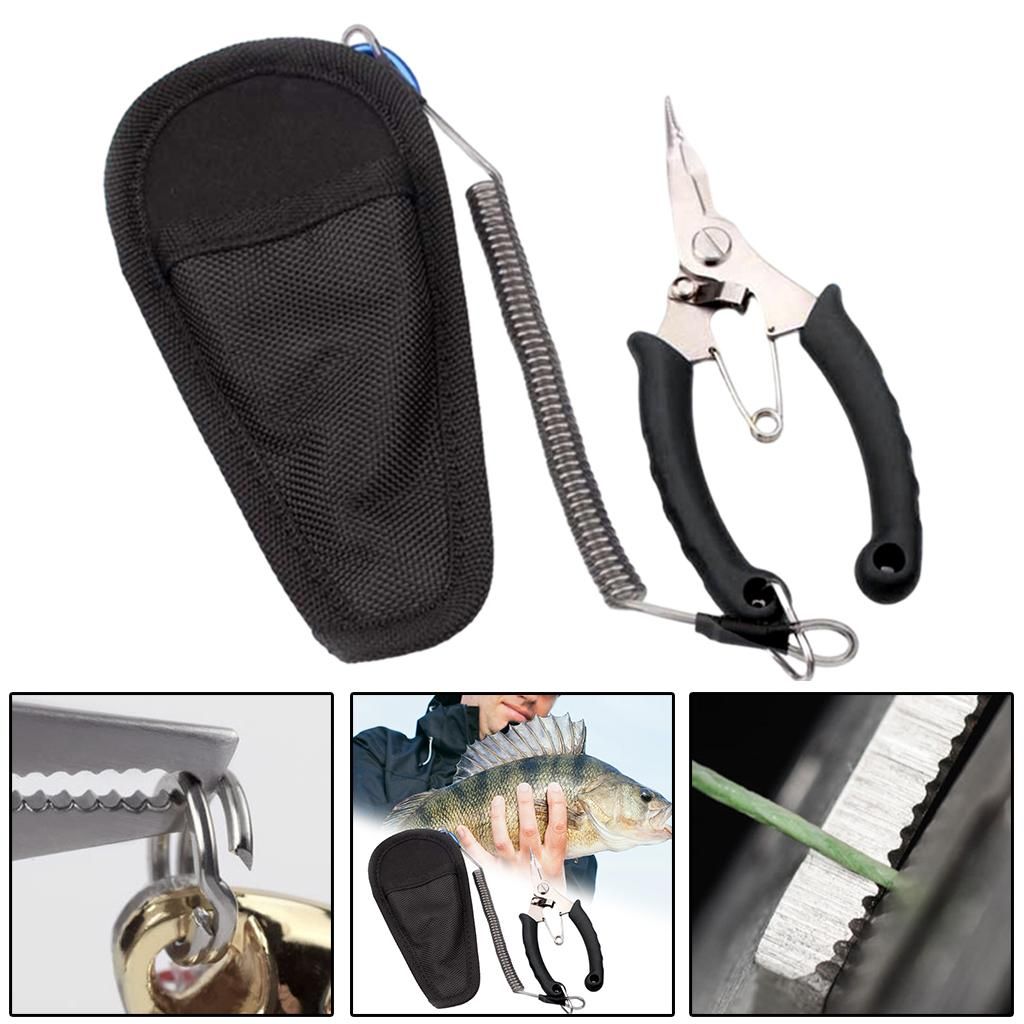 Pliers Saltwater Freshwater Fish Lip Hook Remover Black Elbow