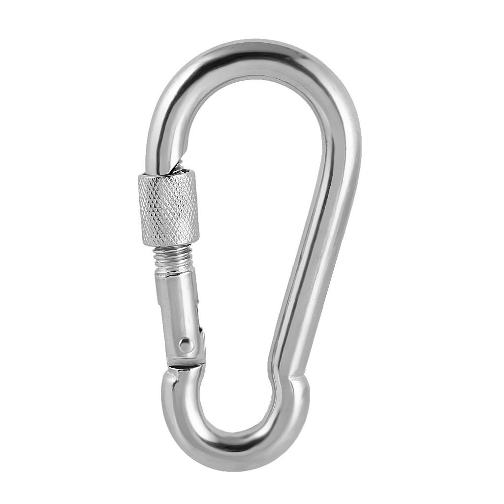 Stainless Steel Safety Snap Hook Carabiner For Thimble Eye Boat 5cm