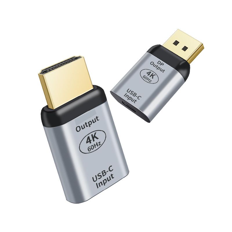 USB-C Input To HDMI / DP1.4 Output Adapter Ultra HD 4K@60HZ