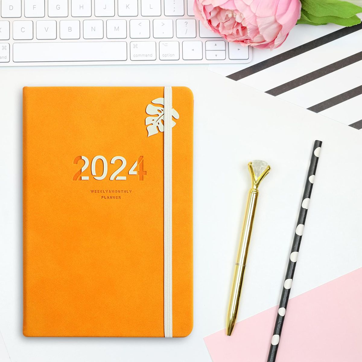 2024 Planner Notebook Calendar Daily Planners 2024 Orange