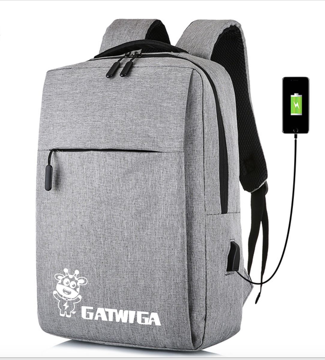Gray Casual Bag Business Laptop Backpack