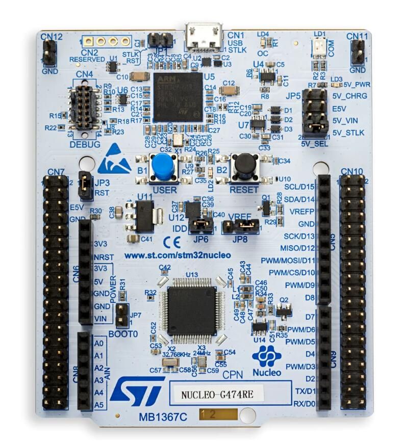 Nucleo-G474RE Development Board, STMG474RET6U MCU, Arduino Nano