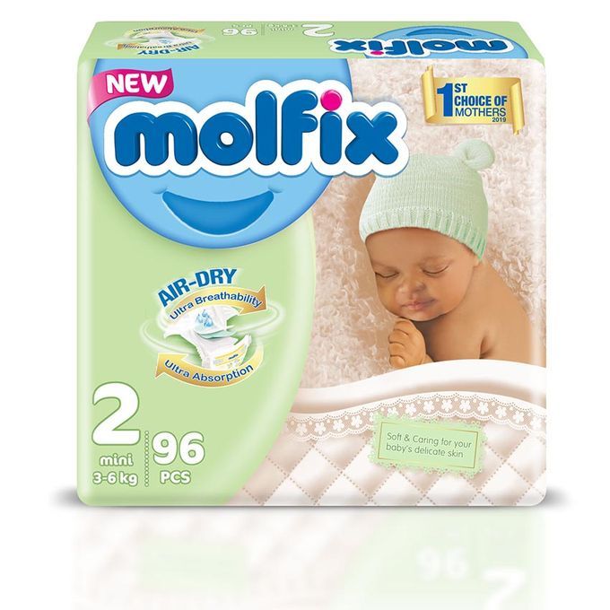 Air-Dry Diaper, Size 2,(3-6 Kg, Jumbo 96pcs)