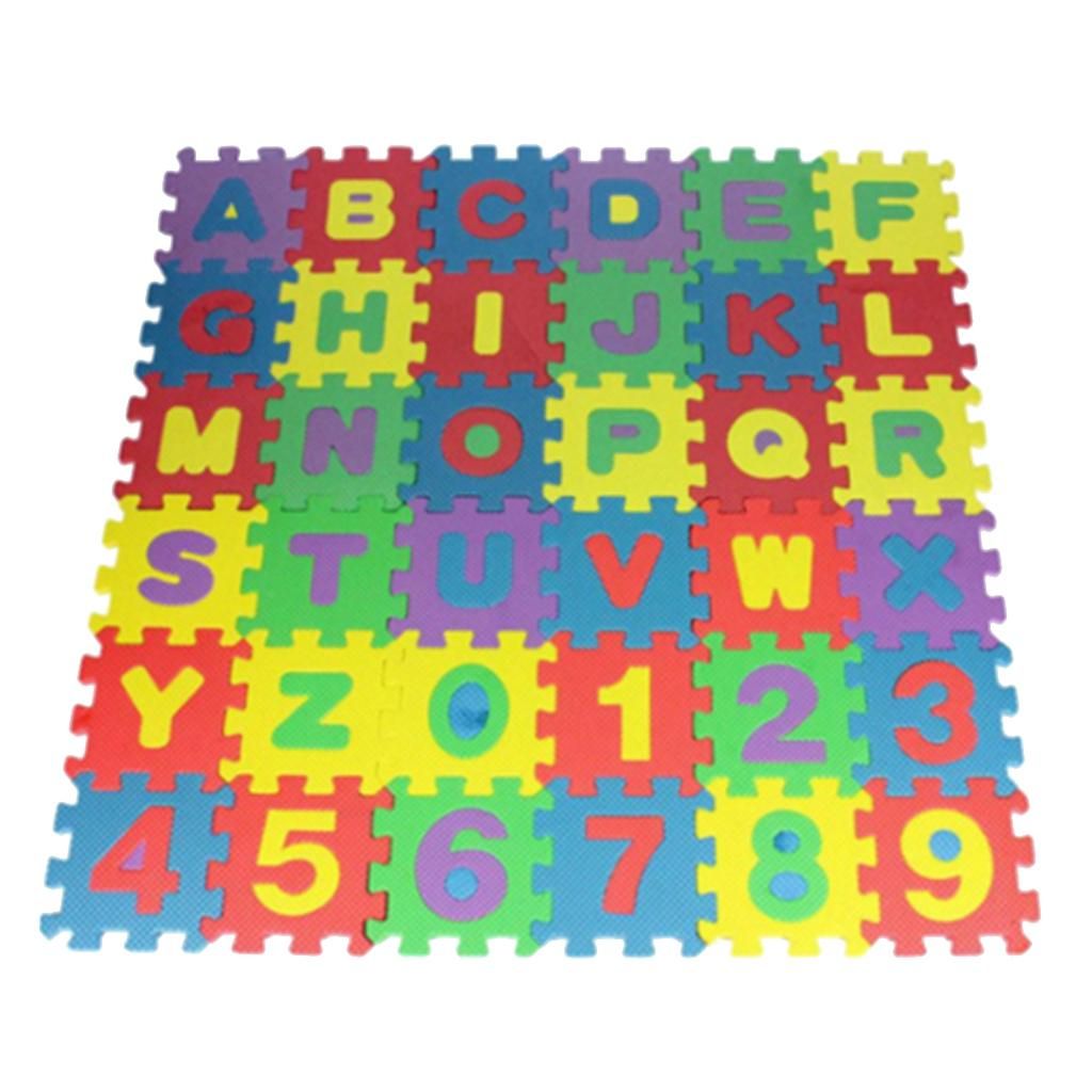 36Pack Toddlers Baby Foam Mat Alphabet And Number Learning Flooring