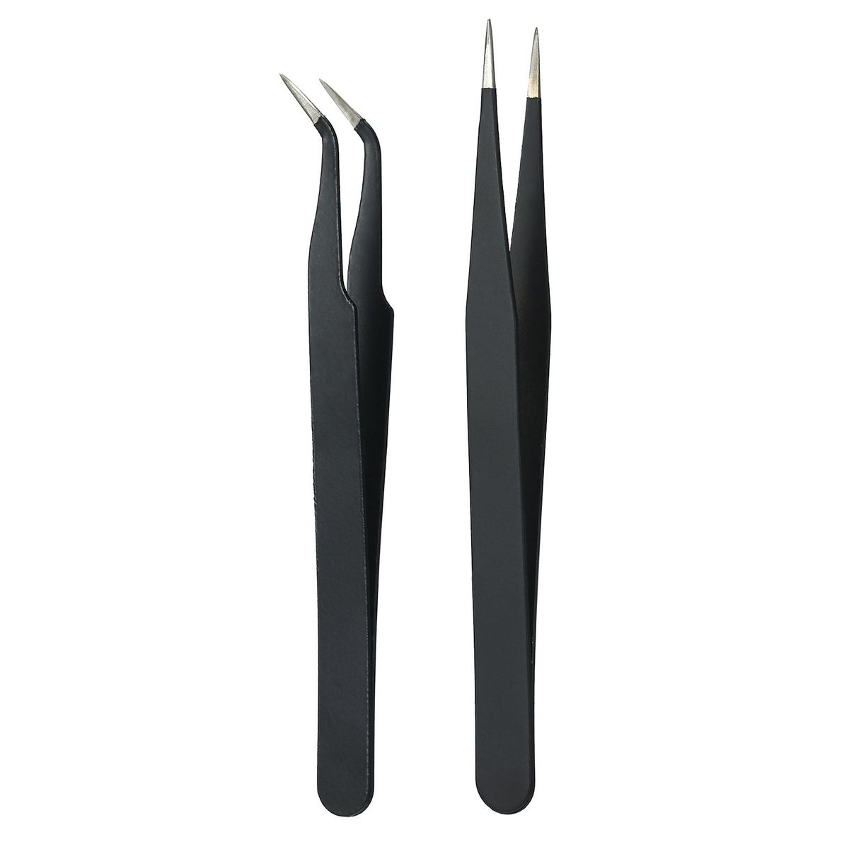 Stainless Steel Tweezers Eyelash Extension Tweezers Set Set of 2 Lash Extension Tweezers Eye Makeup Tools