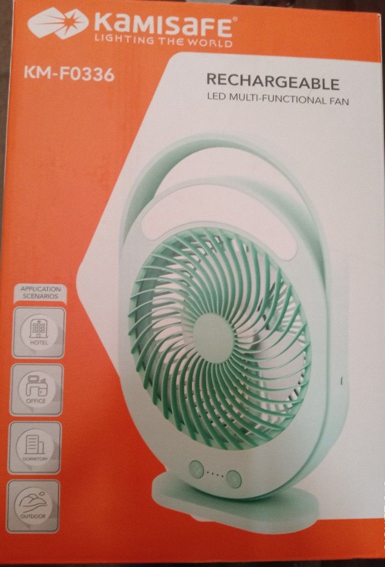 Multifunction Rechargeable Table Fan With USB And Led Light