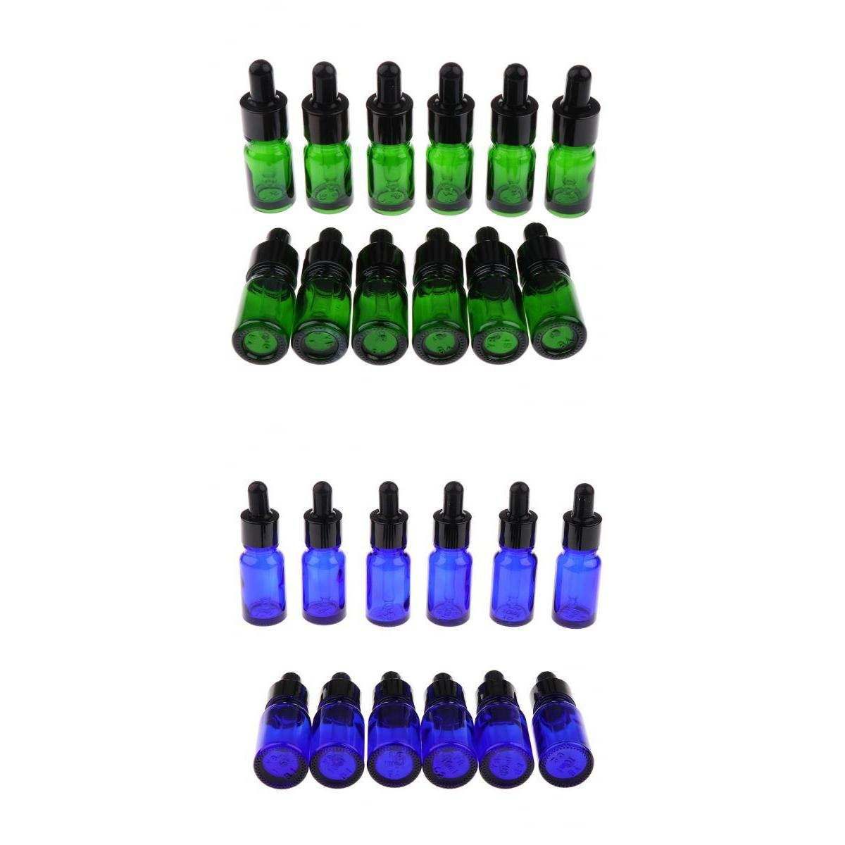 24Pcs Glass Bottle With Eye Dropper For Essential Oils Chemistry Lab