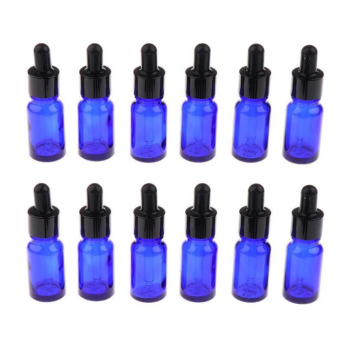 Set Of 12 Refillable Container Empty Essential Oil Bottles Dropper 5