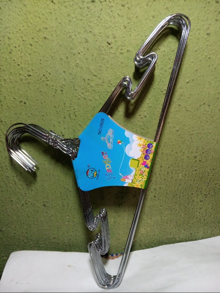 10pcs Stainless Steel Clothes Hanger +1free Detergent