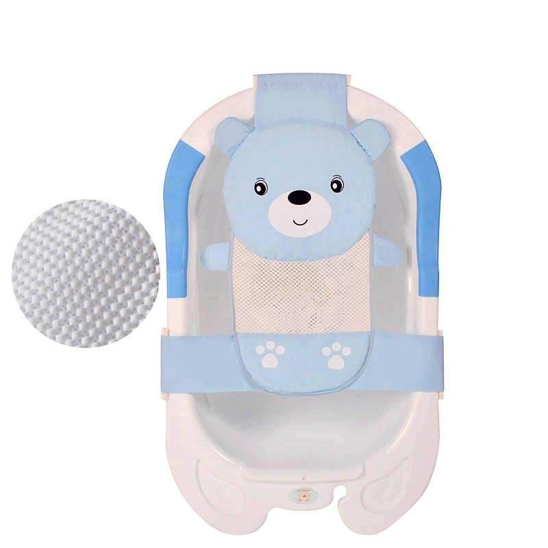 Little Bear Bath Net Bath The Baby A Net The Newborn Baby Tub Stand General Non-slip Bath Bed#Blue Blue