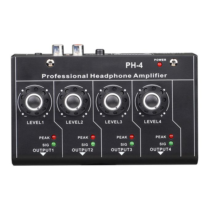 Headphone Amplifier PH-4 3.5mm Stereo Input 4 Channels For Sound Mixer