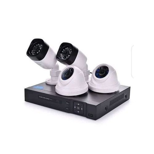 4 CHANNELS AHD DVR 2 INDOOR + 2OUTDOOR CAMERA'S 2MP