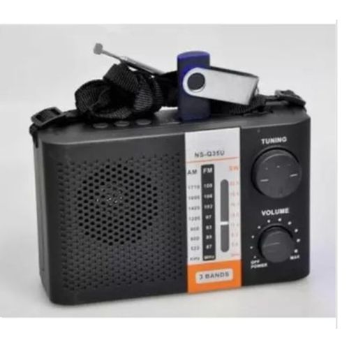 RECHARGEABLE AM/FM Radio MP3 Player, LED Torch,TF Card, USB.   NNS RECHARGEABLE AM/FM Radio MP3 Player, LED Torch
