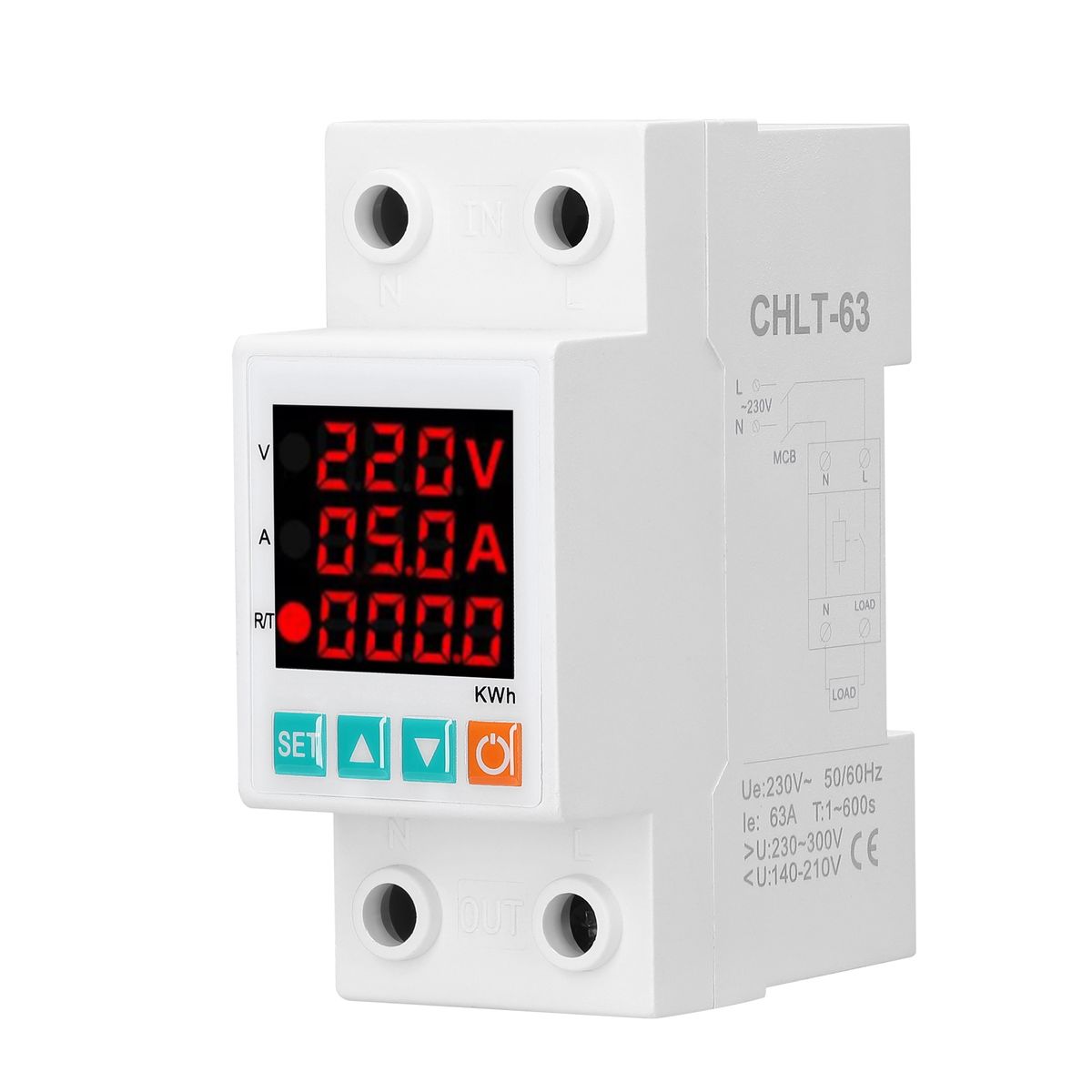 Three Display Adjustable Voltage Protector Intelligent