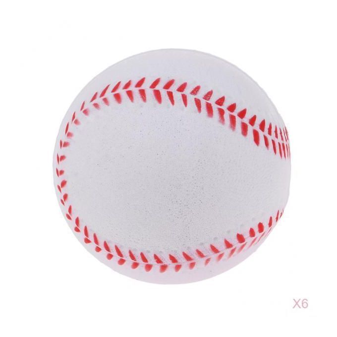 6x Soft PU Training Exercise Practice Baseball Safety Toy Bouncy Ball
