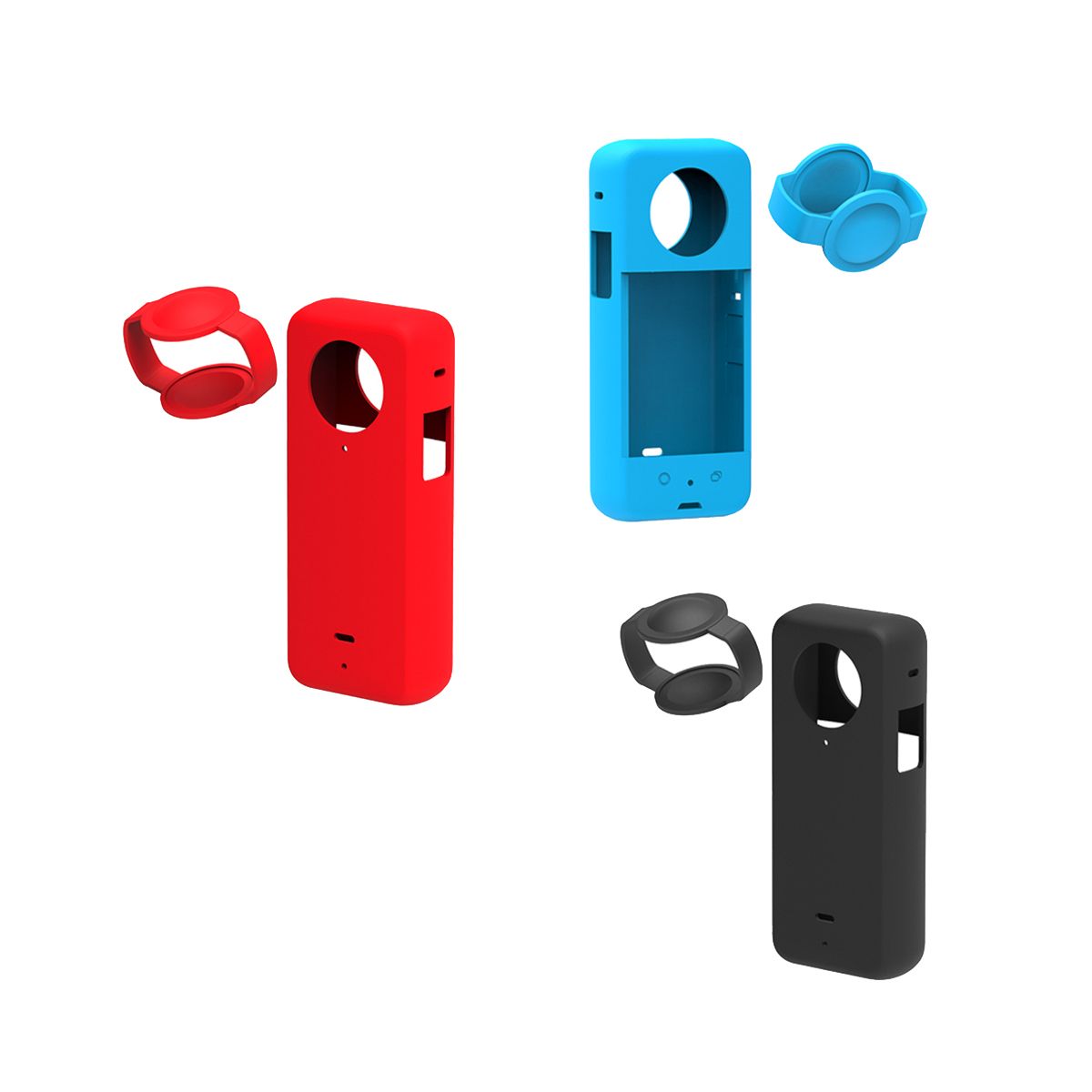 Action Camera Protective Shell Waterproof Camera Protective Case Panoramic Camera Protector for X3-Black