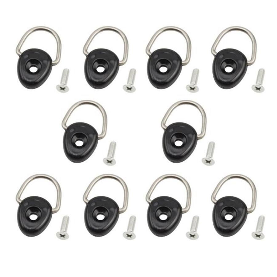 10Pcs Fishing Boat D Rings with Screw Kit Canoe Rigging