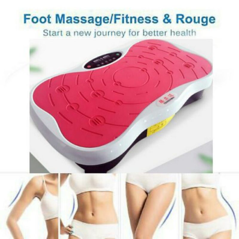 Whole Body Vibration Plate Machine Fitness Exercise Massager With Resistance Band Remote Control
